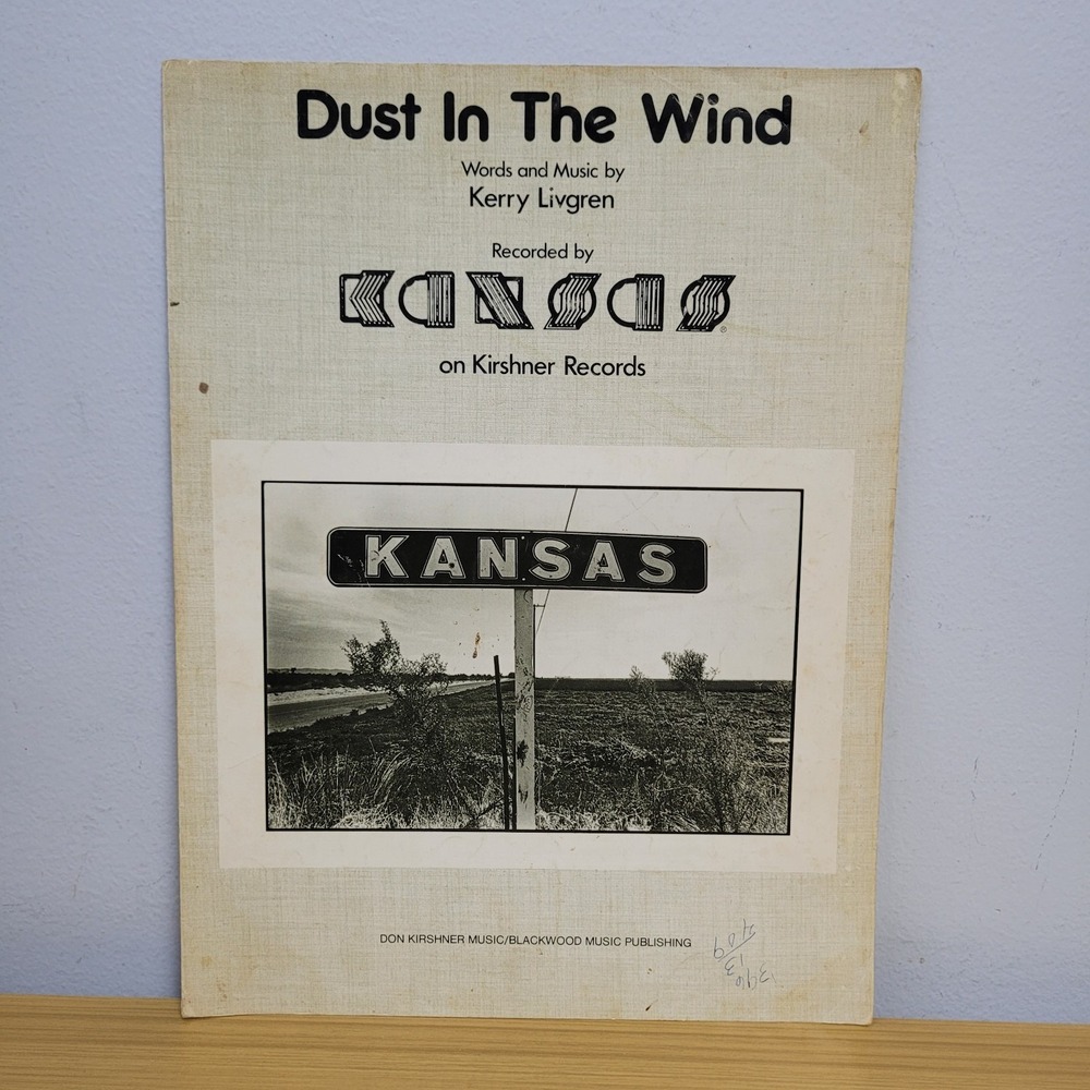 Dust in The Wind Sheet Music 1978 Kansas Guitar Kerry Livgren; 5 pages fold out